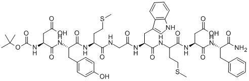 BOC-ASP-TYR-MET-GLY-TRP-MET-ASP-PHE-NH2 Structural