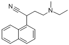 1-NAPHTHALENEACETONITRILE, alpha-(2-(N-ETHYL-N-METHYLAMINO)ETHYL)- Structural