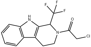 2-CHLORO-1-[1-(TRIFLUOROMETHYL)-1,3,4,9-TETRAHYDRO-2H-BETA-CARBOLIN-2-YL]ETHAN-1-ONE Structural