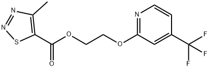 2-([4-(TRIFLUOROMETHYL)-2-PYRIDYL]OXY)ETHYL 4-METHYL-1,2,3-THIADIAZOLE-5-CARBOXYLATE