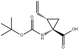 CYCLOPROPANECARBOXYLIC ACID, 1-[[(1,1-DIMETHYLETHOXY)CARBONYL]AMINO]-2-ETHENYL-, (1S,2S)- Structural