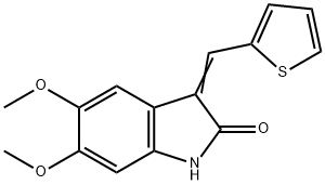 5,6-Dimethoxy-3-(2-thienylmethylidene)-1H-indolin-2-one Structural