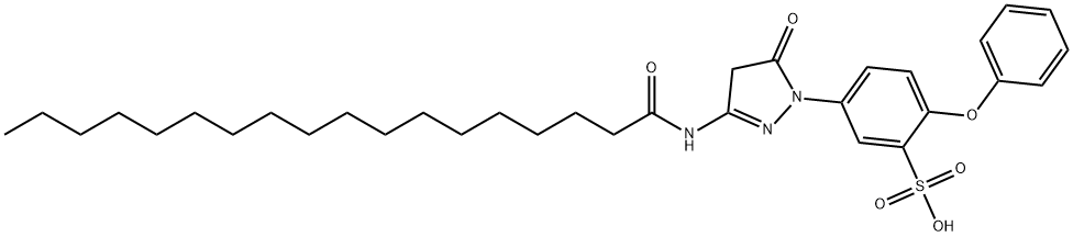 5-[4,5-DIHYDRO-5-OXO-3-[(1-OXOOCTADECYL)AMINO]-1H-PYRAZOL-1-YL]-2-PHENOXY-BENZENESULFONIC ACID