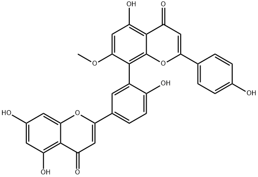 8-[3-(4-Oxo-5,7-dihydroxy-4H-1-benzopyran-2-yl)-6-hydroxyphenyl]-2-(4-hydroxyphenyl)-5-hydroxy-7-methoxy-4H-1-benzopyran-4-one