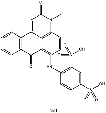 disodium 4-[(2,7-dihydro-3-methyl-2,7-dioxo-3H-dibenz[f,ij]isoquinolin-6-yl)amino]-benzene-1,3-disulphonate Structural