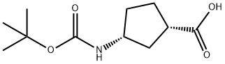 (+)-(1S,3R)-N-BOC-3-AMINOCYCLOPENTANECARBOXYLIC ACID Structural