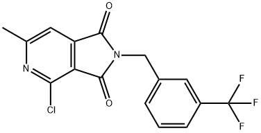 4-Chloro-6-methyl-2-[3-(trifluoromethyl)Benzyl]-2,3-dihydro-1H-pyrrolo[3,4-c]pyridine-1,3-dione Structural