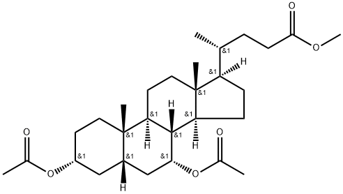 3ALPHA,7ALPHA-DIACETOXY-5BETA-CHOLAN-24-OIC ACID METHYL ESTER Structural