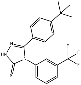 5-(4-TERT-BUTYLPHENYL)-4-[3-(TRIFLUOROMETHYL)PHENYL]-1,2,4-TRIAZOLE-3-THIOL Structural