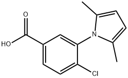 4-chloro-3-(2,5-dimethyl-1H-pyrrol-1-yl)benzoic acid Structural