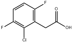 4-Chloro-2,6-difluorophenylaceticacid Structural