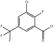 3-CHLORO-2-FLUORO-5-(TRIFLUOROMETHYL)BENZOYL CHLORIDE Structural