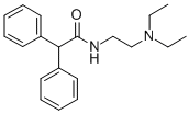 N-(2-diethylaminoethyl)-2,2-diphenyl-acetamide Structural