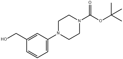 tert-butyl 4-[3-(hydroxymethyl)phenyl]piperazine-1-carboxylate Structural