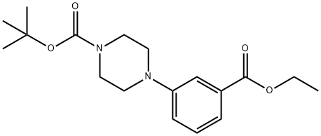 1-BOC-4-(3-(ETHOXYCARBONYL)PHENYL)PIPER& Structural