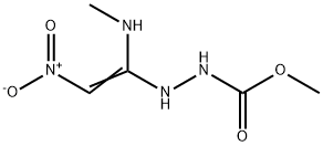Hydrazinecarboxylic  acid,  2-[1-(methylamino)-2-nitroethenyl]-,  methyl  ester Structural