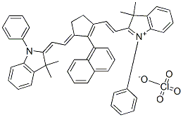 2-((E)-2-[3-[(E)-2-(3,3-DIMETHYL-1-PHENYL-1,3-DIHYDRO-2H-INDOL-2-YLIDENE)ETHYLIDENE]-2-(1-NAPHTHYL)-1-CYCLOPENTEN-1-YL]ETHENYL)-3,3-DIMETHYL-1-PHENYL-3H-INDOLIUM PERCHLORATE