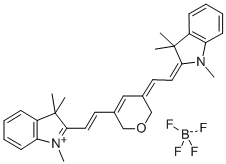 1,3,3-TRIMETHYL-2-((E)-2-[5-[(Z)-2-(1,3,3-TRIMETHYL-1,3-DIHYDRO-2H-INDOL-2-YLIDENE)ETHYLIDENE]-2H-PYRAN-3(6H)-YL]ETHENYL)-3H-INDOLIUM TETRAFLUOROBORATE