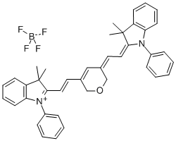 2-((E)-2-[5-[(Z)-2-(3,3-DIMETHYL-1-PHENYL-1,3-DIHYDRO-2H-INDOL-2-YLIDENE)ETHYLIDENE]-2H-PYRAN-3(6H)-YL]ETHENYL)-3,3-DIMETHYL-1-PHENYL-3H-INDOLIUM TETRAFLUOROBORATE