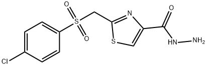 2-[[(4-CHLOROPHENYL)SULFONYL]METHYL]-1,3-THIAZOLE-4-CARBOHYDRAZIDE