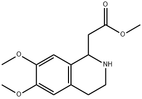 1-Isoquinolineacetic acid, 1,2,3,4-tetrahydro-6,7-dimethoxy-, methyl ester Structural