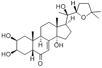 22,25-Epoxy-2,3,14,20-tetrahydroxycholest-7-en-6-one Structural