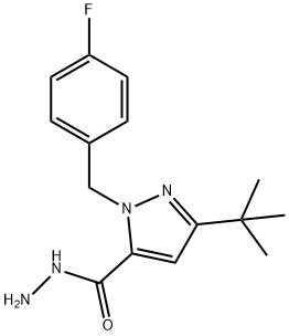 3-(TERT-BUTYL)-1-(4-FLUOROBENZYL)-1H-PYRAZOLE-5-CARBOHYDRAZIDE Structural