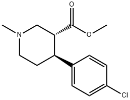 (3R,4S)-4-(4-chlorophenyl)-1-methylpiperidine-3-carboxylic acid methyl ester Structural