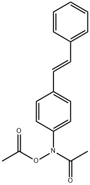 trans-N,O-Diacetyl-N-(p-styrylphenyl)hydroxylamine Structural