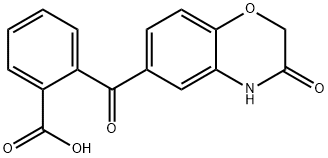 2-[(3-OXO-3,4-DIHYDRO-2H-1,4-BENZOXAZIN-6-YL)CARBONYL]BENZENECARBOXYLIC ACID Structural