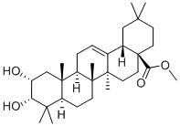 2α,3α-Dihydroxyolean-12-en-28-oic acid methyl ester Structural