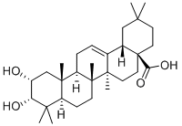 (2α,3α)-2,3-Dihydroxy-olean-12-en-28-oic acid Structural