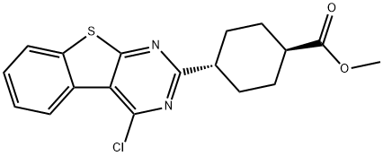 METHYL TRANS-4-(4-CHLORO-[1]BENZOTHIENO[2,3-D]-PYRIMIDIN-2-YL)-CYCLOHEXANECARBOXYLATE Structural