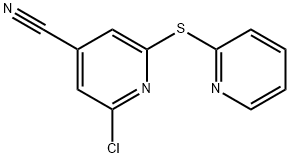 2-CHLORO-6-(2-PYRIDYLTHIO)ISONICOTINONITRILE Structural