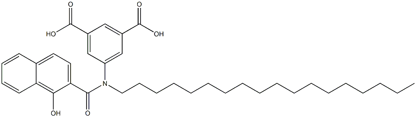 1-HYDROXY-N-OCTADECYL-N-(3,5-DICARBOXY-PHENYL)-2-NAPHTHAMIDE Structural