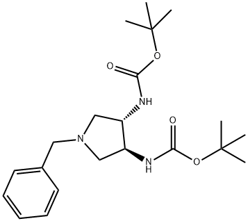 (S,S)-N-BENZYL-3,4-TRANS-(N-BOC)-DIAMINOPYRROLIDINE Structural