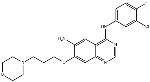 N4-(3-chloro-4-fluorophenyl)-7-(3-Morpholinopropoxy)quinazoline-4,6-diaMine Structural