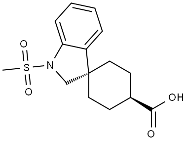 Spiro[cyclohexane-1,3'-[3H]indole]-4-carboxylic acid, 1',2'-dihydro-1'-(Methylsulfonyl)-, (1alpha,4beta)- Structural