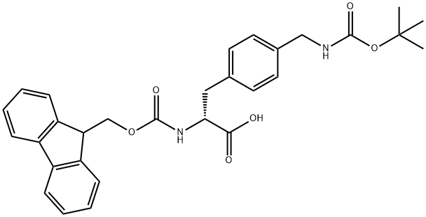 FMOC-D-4-AMINOMETHYLPHENYLALANINE(BOC) Structural