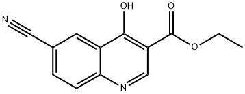 6-CYANO-4-OXO-1,4-DIHYDRO-QUINOLINE-3-CARBOXYLIC ACID ETHYL ESTER Structural