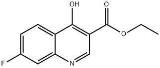 7-FLUORO-4-HYDROXY-QUINOLINE-3-CARBOXYLIC ACID ETHYL ESTER
 Structural