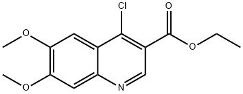 4-CHLORO-6,7-DIMETHOXY-QUINOLINE-3-CARBOXYLIC ACID ETHYL ESTER Structural