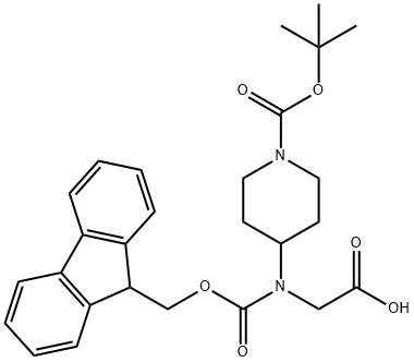 FMOC-N-(1-BOC-PIPERIDIN-4-YL)-GLYCINE Structural