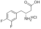 (R)-3-AMINO-4-(3,4-DIFLUOROPHENYL)BUTANOIC ACID HYDROCHLORIDE Structural