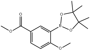 2-METHOXY-5-METHOXYCARBONYLPHENYLBORONIC ACID, PINACOL ESTER Structural