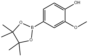 2-METHOXY-4-(4,4,5,5-TETRAMETHYL-1,3,2-DIOXABOROLAN-2-YL)PHENOL Structural