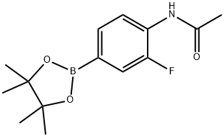 N-(2-Fluoro-4-(4,4,5,5-tetramethyl-1,3,2-dioxaborolan-2-yl)phenyl)acetamide Structural