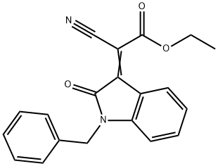 ethyl (1-benzyl-2-oxo-1,2-dihydro-3H-indol-3-ylidene)(cyano)acetate Structural