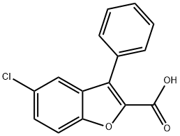 5-CHLORO-3-PHENYL-1-BENZOFURAN-2-CARBOXYLIC ACID Structural