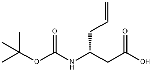 BOC-(R)-3-AMINO-5-HEXENOIC ACID Structural